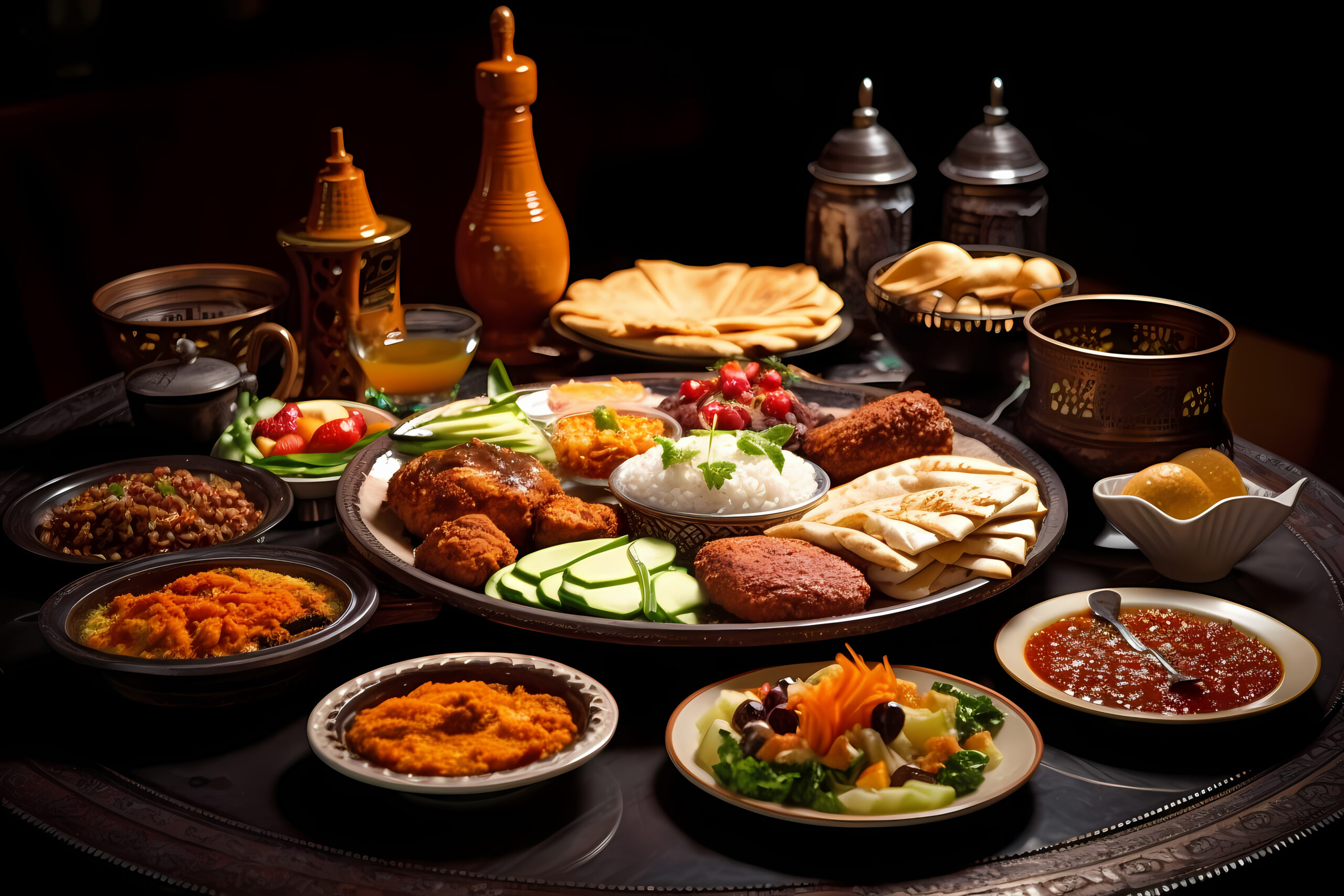 close-up-appetizing-ramadan-meal