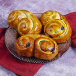 Homemade delicious chocolate buns.